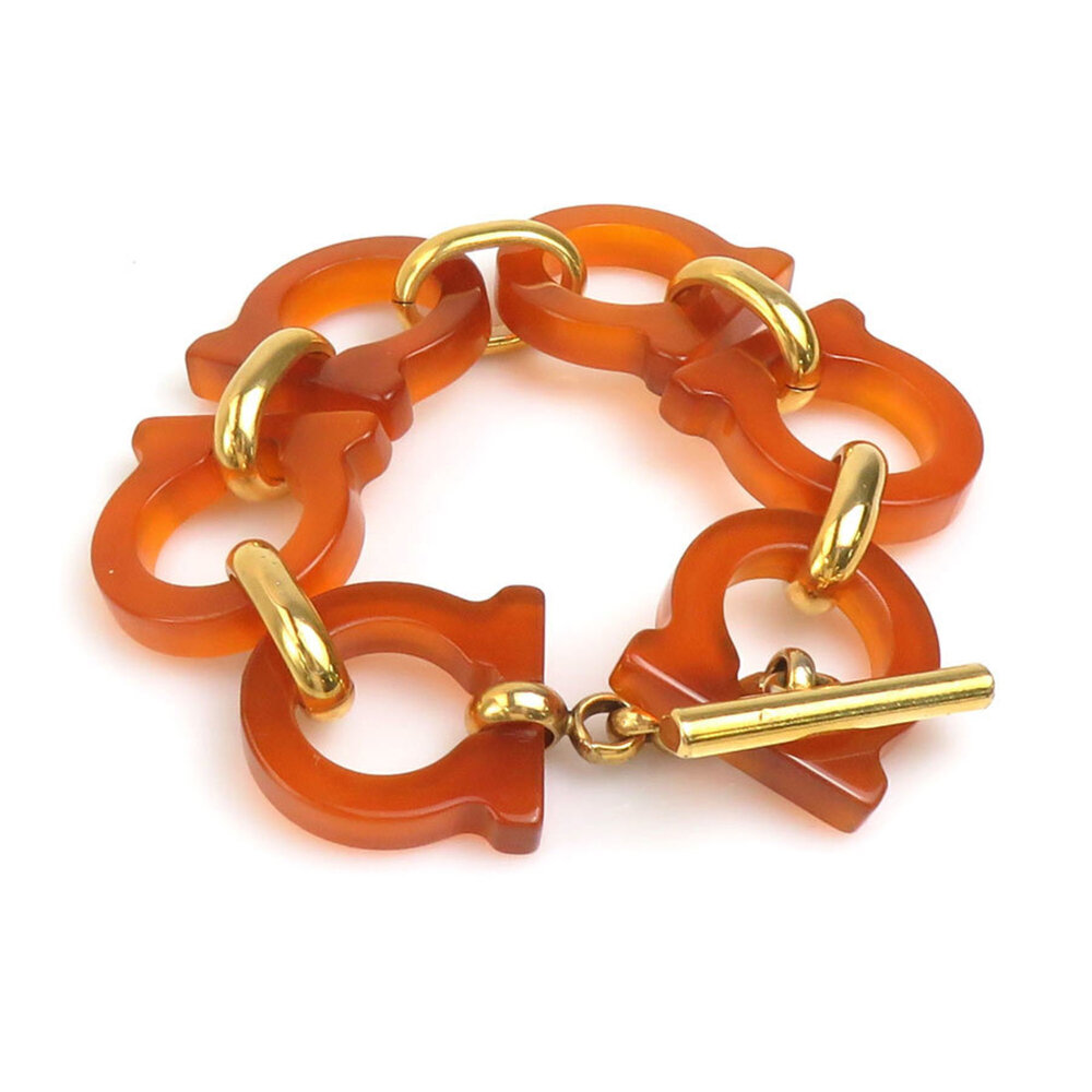 SALVATORE FERRAGAMO Brown Charm Bracelet